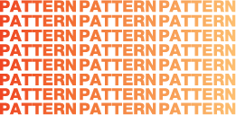 A orange gradient pattern made with individual patterns