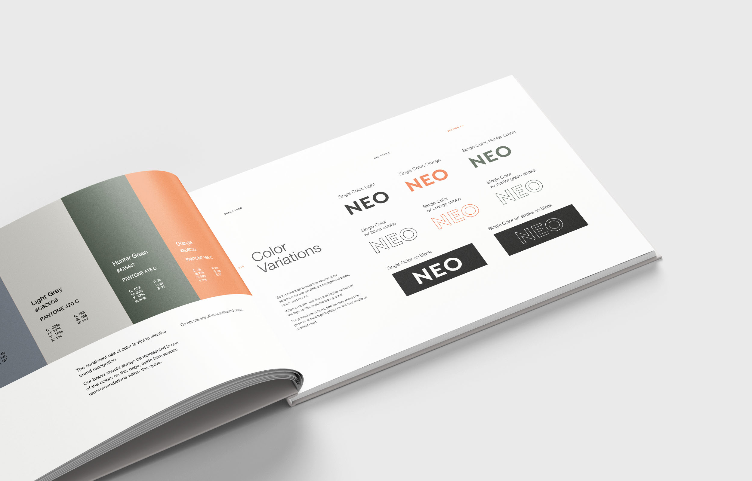 Real estate brand book neo design logo