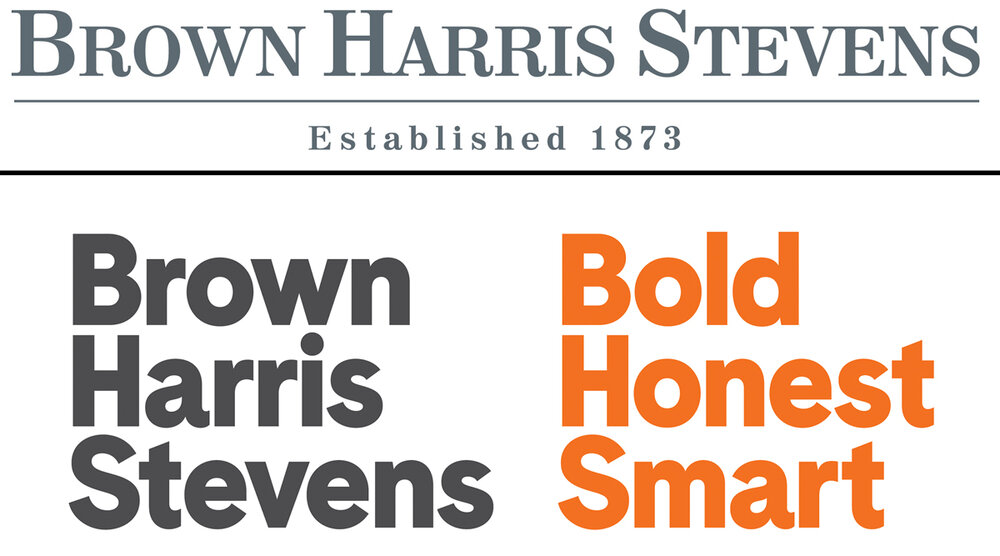 Brown Harris Stevens Before and After Logo. Source: The Real Deal